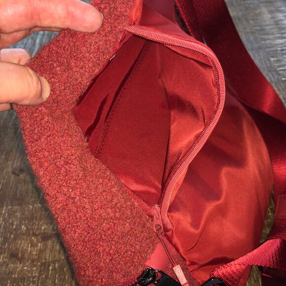 Lululemon City Adventurer Mini Sherpa Backpack Magma Burnt Orange 10L Fleece EUC main image 3